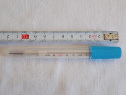 Lázmérő higanyos hőmérő GLASFIRN-GIESSEN kicsi 11cm gyermek retro tokban