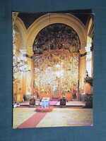Képeslap,Szeged,Szerb templom,oltár látkép,részlet, 1975-