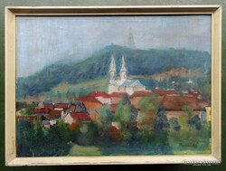 Benkhard Ágost : Felsőbánya a Nagyboldogasszony templommal