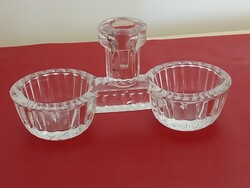 Üveg sótartó borstartó fogpiszkáló tartó só bors fogvájó retro 14cm