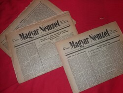 Antik MAGYAR NEMZET újság A FORRADALOM ÉVÉBŐL 1956 június 06. és 20 2db EGYBE szép állapotban