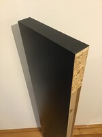 Ikea LACK falipolc 110 cm fekete (vas tartókonzol nélkül)