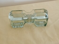 Üveg sótartó borstartó fogpiszkáló tartó só bors fogvájó retro elfordítható art deco