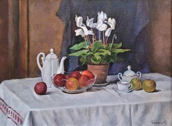 Bánovszky Miklós (1895-1995) : Csendélet,Képcsarnokos,60x80 cm.