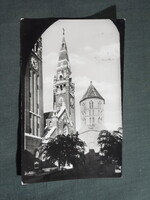 Képeslap,Szeged,Dóm tér,fogadalmi templom,Demeter torony látkép,részlet, 1962-