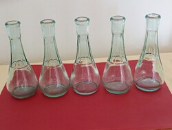 Pálinkás fütyülős üveg 04 - palack fityók karaf 1dl 4db egyben retro