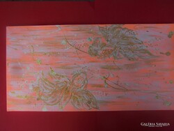 Virágálom Olaj,arany porfesték, vászon 60 x 30 cm jelzés nélkül