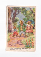 ÁK:89 Állatok-humor-gyerekek üdvözlő képeslap 1958