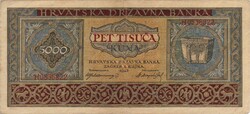 5000 kuna 1943 Horvátország 2.
