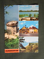Képeslap,Dunakanyar,mozaik,Szentendre,Visegrád,Szob,Vác,Duna látkép,részlet, 1972-