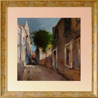 NYÁR, BÉKE, NYUGALOM - Pósa Ede Nyár, Vodice 34x44 cm pasztell igényes keretben