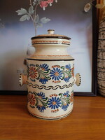 Veress Lajos, Mezőtúr - nagy méretű fedeles edény - 29 cm