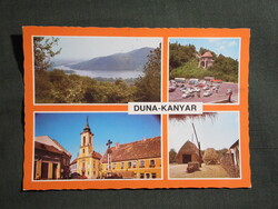 Képeslap,Dunakanyar,mozaik,Szentendre,Visegrád,Duna látkép,részlet, 1985-