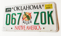 Régi rendszámtábla amerikai eredeti