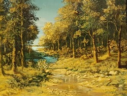 Dallos Ferenc (1928 – 2001) : Vízparti táj