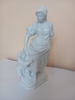 Nagyméretű fehér Herendi porcelán, Anya gyermekével, gyönyörűen kidolgozott tétel