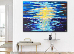 JMModernAbstract CUBA LIBRE 120X80 cm-es kortárs festmény feszített vásznon