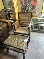 Rattan szék asztalkával