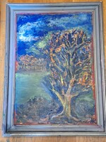 Eladü keret EGY ajábdék JÁK PÉTER  o/f 45X65 cM es festmnénnyel