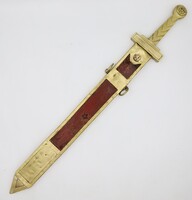 Gladius kétélű penge - sárgaréz tokkal