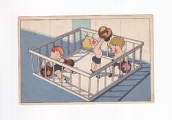 HR:119 Humoros-gyerekek képeslap 1956 Képzőművészeti Alap
