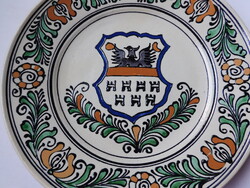 Korondi Máthé András tányér Erdély címerével 27 cm