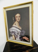 Biedermeier női portré nyomat / falikép