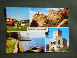 Képeslap,Dunakanyar,mozaik,Visegrád,Ráckeve,Duna látkép,részlet, 1978-