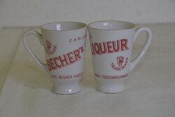 Retro régi porcelán likőrös pohár Becher's Liqueur A268