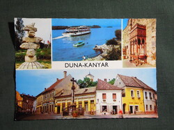 Képeslap,Dunakanyar,mozaik,Visegrád,Szentendre,Duna,hajó látkép,részlet, 1978-