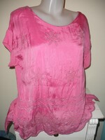 Silk selyem blúz, pink