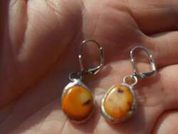 Ezüst valodi KORALL fülbevaló