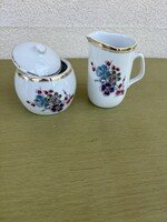 Holloházi porcelán cukor és tej tartó. Jelzett, jó állapotban.