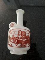 Retro Alföldi porcelán pálinkás butella dugóval Agria Eger 1552