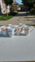Porcelán Pohár Likőrös poharak. Becher's 6 db egyben.