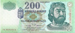 200 forint 2001 "FA" 2.