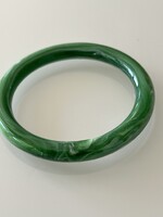 Zöld achát karkötő, 6 cm belső, 8 cm külső átmérő