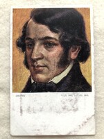 Antik, régi képeslap - Frédéric Chopin - lengyel zeneszerző - Postatiszta                      -5.
