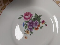 Kahla gyönyörű rózsás-virágos porcelán tányér, kínáló