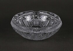 1V769 Vintage Large Cut Glass Ashtray 14 cm