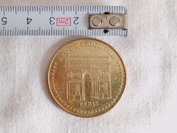 Fém érem Diadalív Párizsi érme suvenír emléktárgy 2007 34mm