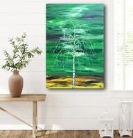 JMModernAbstract LONLEY BIRCH 100X70 cm-es kortárs festmény feszített vásznon