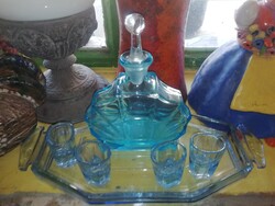 Art deco likőrös készlet a képeken látható állapotban