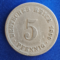 1899. " A" Verdejel - Berlin Deutsches Reich 5 pfennig Németország (182)
