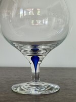 3 db Orrefors svéd design nagyméretű, kézműves kristály pohár - 15 cm