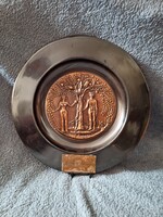 Kopcsányi Ottó: Ádám Éva Bronz Fali Tál