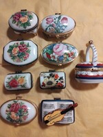 Nyitható, gyűjteményes porcelán szelencék