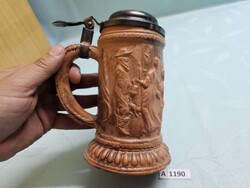 A1190 Kerámia fedeles kupa 17 cm