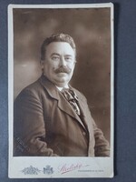 Antik fotó Úri portré Streliskij műterméből, 1908 - Budapesti kabinetfotó