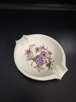 Hollóházi búzavirágos porcelán hamutartó